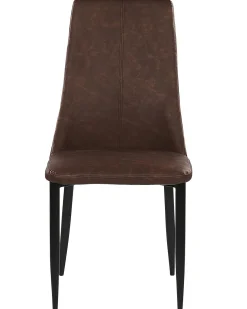 Beliani Tuoli Keinonahka Ruskea 2 Kpl Clayton Discount