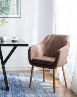 Beliani Tuoli Keinonahka Tummanruskea Yorkville Outlet