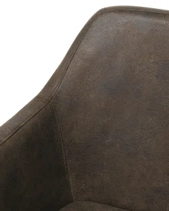 Beliani Tuoli Keinonahka Tummanruskea Yorkville Outlet