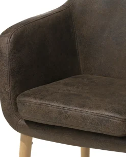 Beliani Tuoli Keinonahka Tummanruskea Yorkville Outlet