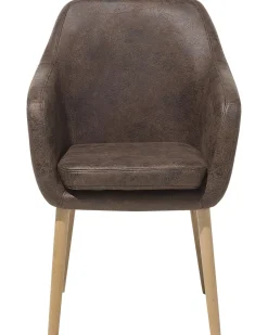 Beliani Tuoli Keinonahka Tummanruskea Yorkville Outlet