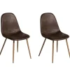 Beliani Tuoli Keinonahka Tummanruskea 2 Kpl Bruce Discount