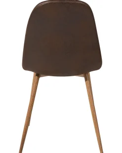 Beliani Tuoli Keinonahka Tummanruskea 2 Kpl Bruce Discount