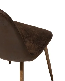 Beliani Tuoli Keinonahka Tummanruskea 2 Kpl Bruce Discount