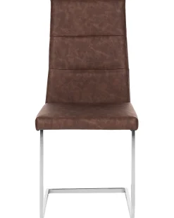 Beliani Tuoli Keinonahka Vaaleanruskea 2 Kpl Rockford Clearance