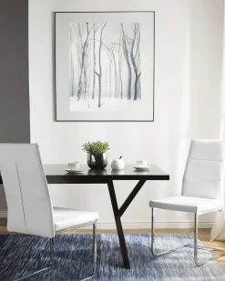 Beliani Tuoli Keinonahka Valkoinen 2 Kpl Rockford Best Sale