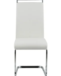 Beliani Tuoli Keinonahka Valkoinen 2 Kpl Greedin Clearance