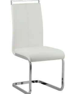 Beliani Tuoli Keinonahka Valkoinen 2 Kpl Greedin Clearance