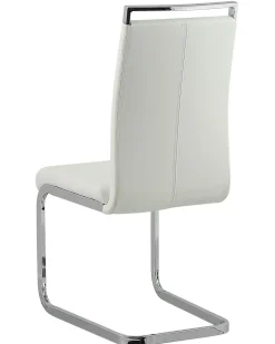 Beliani Tuoli Keinonahka Valkoinen 2 Kpl Greedin Clearance