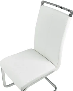 Beliani Tuoli Keinonahka Valkoinen 2 Kpl Greedin Clearance