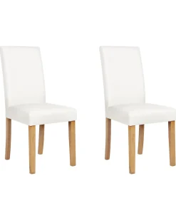 Beliani Tuoli Keinonahka Valkoinen 2 Kpl Broadway Best