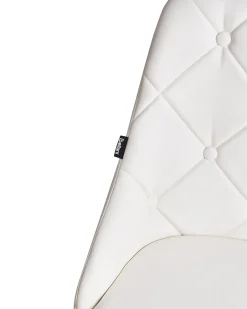 Beliani Tuoli Keinonahka Valkoinen 2 Kpl Valerie Cheap