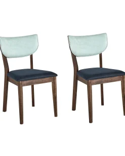 Beliani Tuoli Kumipuu Sininen/Tumma Puu 2 Kpl Moka Flash Sale