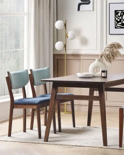 Beliani Tuoli Kumipuu Sininen/Tumma Puu 2 Kpl Moka Flash Sale