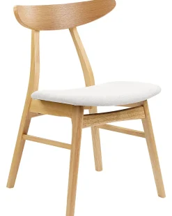 Beliani Tuoli Kumipuu Vaalea Puu/Vaaleanharmaa 2 Kpl Lynn Fashion