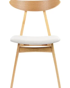 Beliani Tuoli Kumipuu Vaalea Puu/Vaaleanharmaa 2 Kpl Lynn Fashion