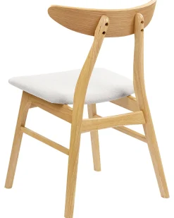 Beliani Tuoli Kumipuu Vaalea Puu/Vaaleanharmaa 2 Kpl Lynn Fashion