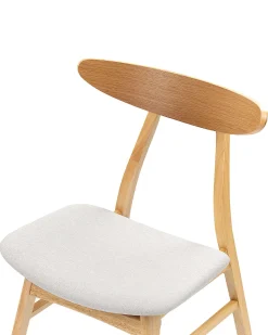 Beliani Tuoli Kumipuu Vaalea Puu/Vaaleanharmaa 2 Kpl Lynn Fashion