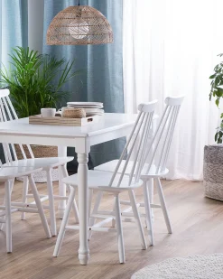 Beliani Tuoli Kumipuu Valkoinen 2 Kpl Burbank Cheap