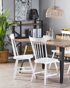 Beliani Tuoli Kumipuu Valkoinen 2 Kpl Burges Shop