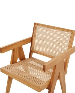 Beliani Tuoli Mahonki/Rottinki Vaalea Puu Westbrook Cheap