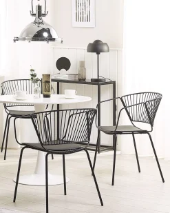 Beliani Tuoli Metalli Musta 2 Kpl Rigby Hot