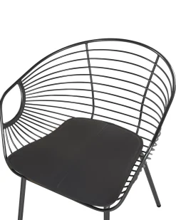 Beliani Tuoli Metalli Musta 2 Kpl Hoback Discount