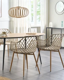 Beliani Tuoli Muovi Beige 2 Kpl Nashua Discount