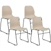Beliani Tuoli Muovi Beige 4 Kpl Panora Best Sale