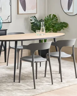 Beliani Tuoli Muovi Harmaa 4 Kpl Gubbio Sale