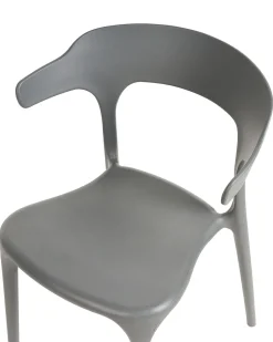 Beliani Tuoli Muovi Harmaa 4 Kpl Gubbio Sale