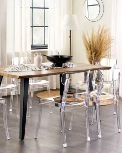 Beliani Tuoli Muovi Kirkas 2 Kpl Covington Online