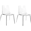 Beliani Tuoli Muovi Kirkas 2 Kpl Silerton Hot