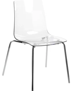 Beliani Tuoli Muovi Kirkas 2 Kpl Silerton Hot