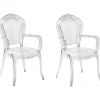 Beliani Tuoli Muovi Kirkas 2 Kpl Vermont Ii Fashion