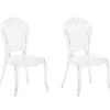 Beliani Tuoli Muovi Kirkas 2 Kpl Vermont Fashion