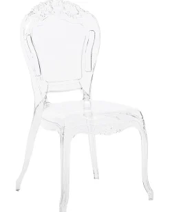 Beliani Tuoli Muovi Kirkas 2 Kpl Vermont Fashion