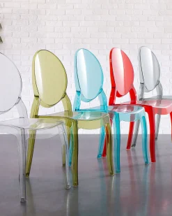 Beliani Tuoli Muovi Lapinakyva Sininen 4 Kpl Merton Fashion