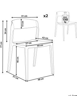 Beliani Tuoli Muovi Mintunvihrea 2 Kpl Somers Shop