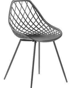 Beliani Tuoli Muovi Musta 2 Kpl Canton Discount