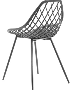 Beliani Tuoli Muovi Musta 2 Kpl Canton Discount