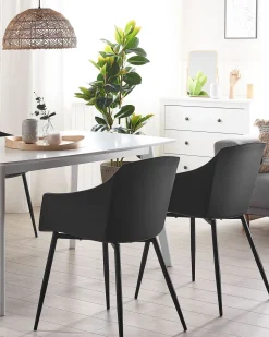 Beliani Tuoli Muovi Musta 2 Kpl Fonda Store