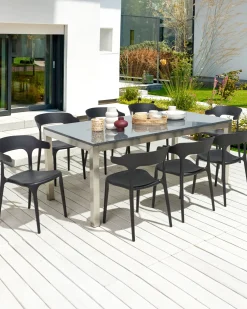 Beliani Tuoli Muovi Musta 8 Kpl Gubbio Fashion