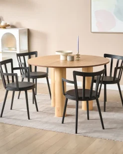 Beliani Tuoli Muovi Musta 4 Kpl Morill Fashion