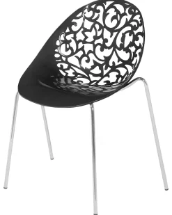 Beliani Tuoli Muovi Musta 4 Kpl Mumford Cheap