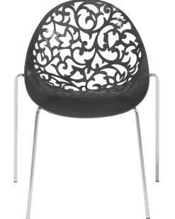 Beliani Tuoli Muovi Musta 4 Kpl Mumford Cheap