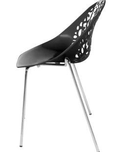 Beliani Tuoli Muovi Musta 4 Kpl Mumford Cheap