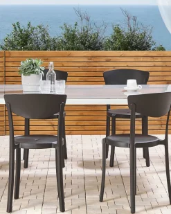 Beliani Tuoli Muovi Musta 4 Kpl Vieste Clearance