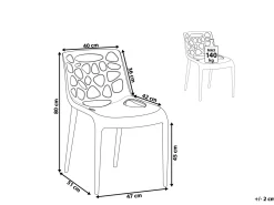 Beliani Tuoli Muovi Musta Morgan Cheap