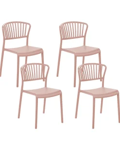 Beliani Tuoli Muovi Pastellipinkki 4 Kpl Gela Shop